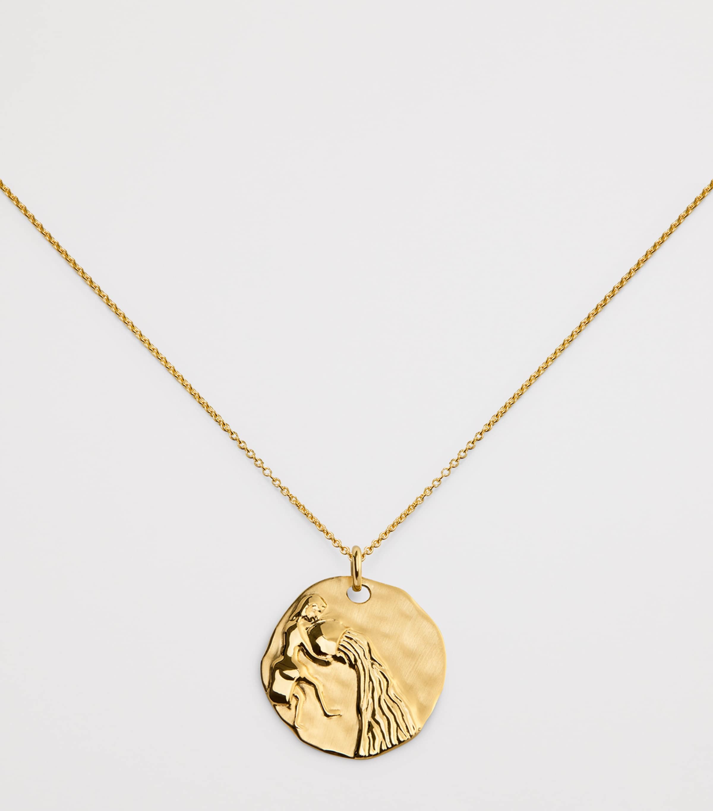Monica Vinader gold vermeil Aquarius zodiac necklace (British brand)