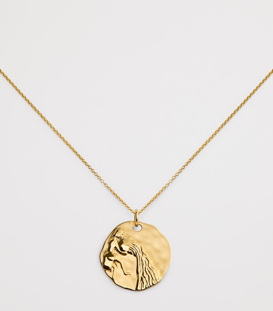 Monica Vinader gold vermeil Aquarius zodiac necklace (British brand)