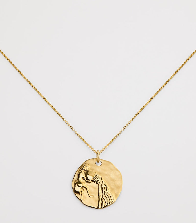 Monica Vinader gold vermeil Aquarius zodiac necklace (British brand)