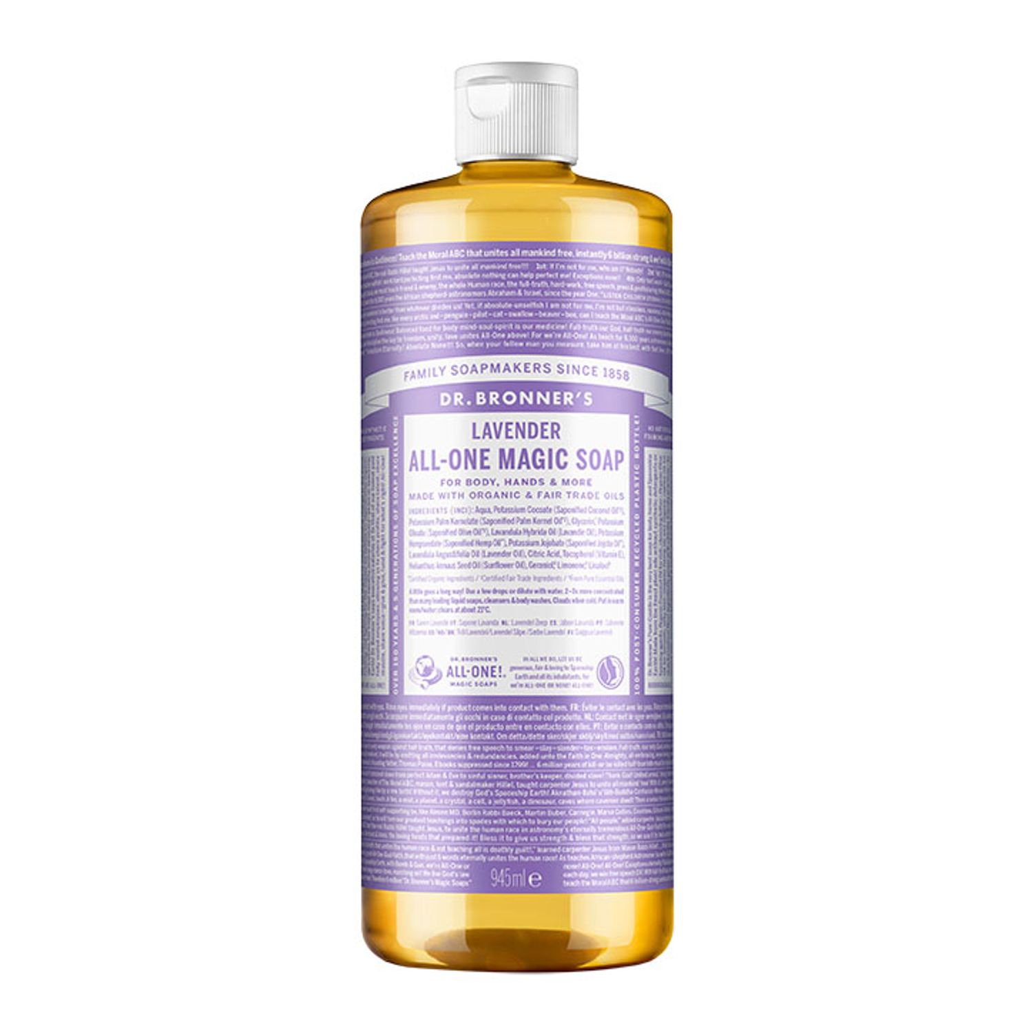 Dr Bronner Peppermint All-One Magic Soap 945ml - Lavender