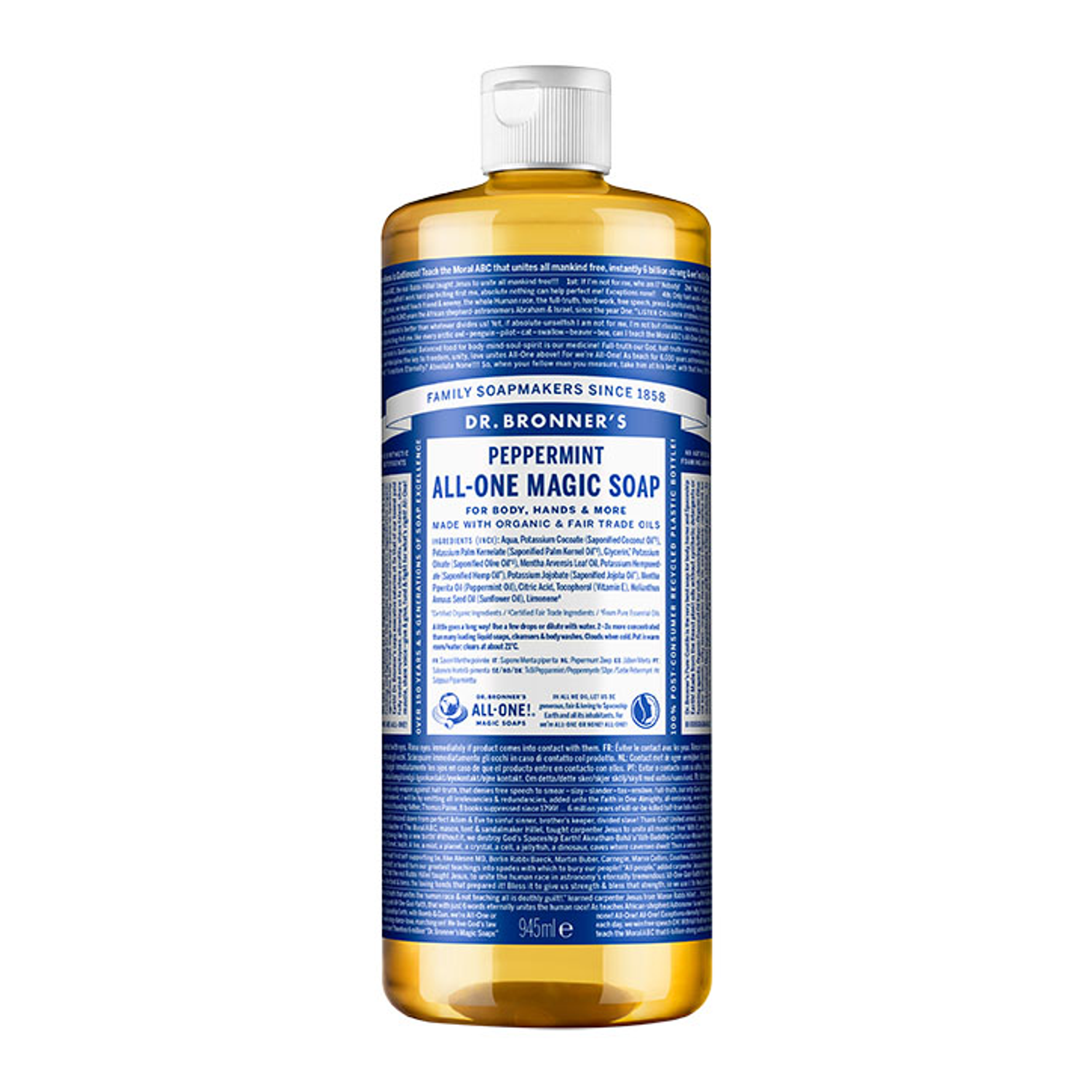 Dr Bronner Peppermint All-One Magic Soap 945ml - Peppermint