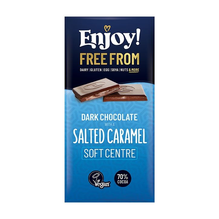 Enjoy! Dark Chocolate with a Salted Caramel Soft Centre 70g GOODS Holland&Barrett