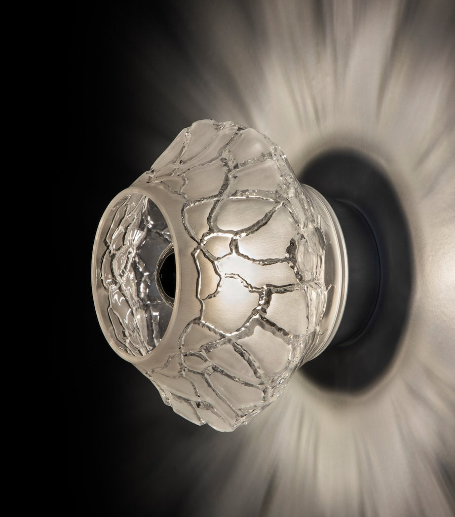 Lalique Caldera crystal wall sconce, UK version