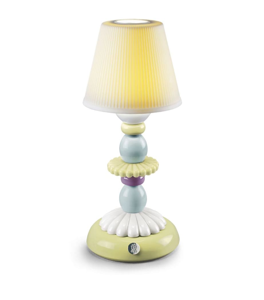 Lladró Lotus Firefly wireless porcelain lamp, imported from the UK
