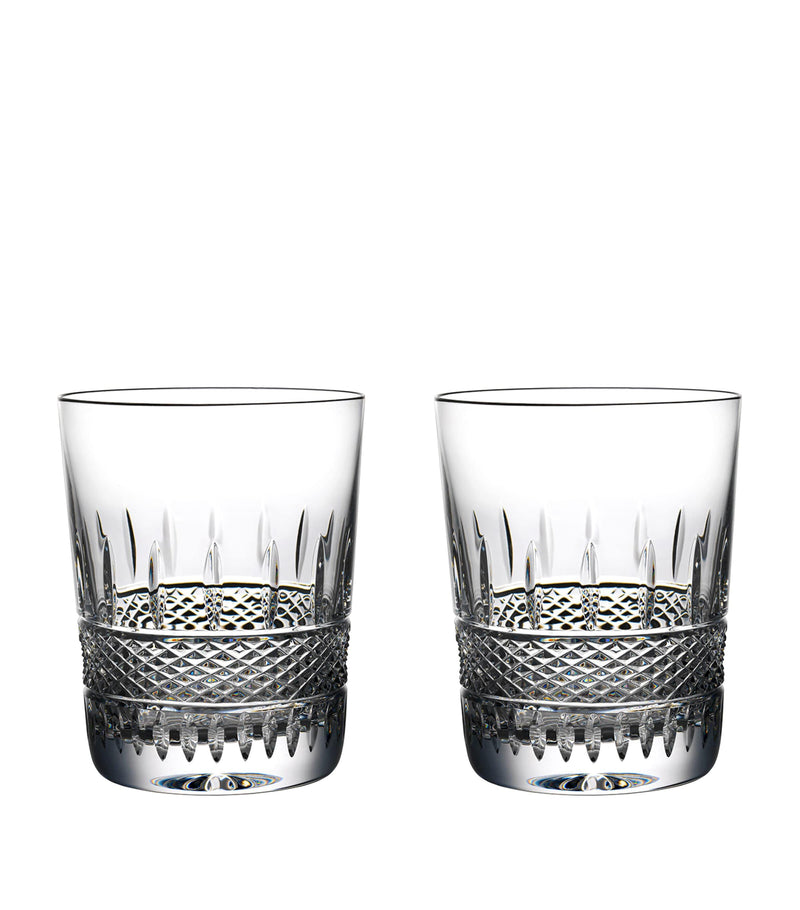 Waterford Irish Lace Design Crystal Tumblers, Set of 2, 350ml (British brand)