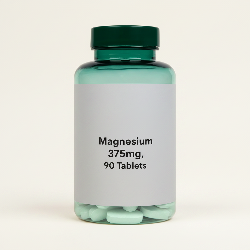 Holland & Barrett Magnesium 375mg 90 Tablets, imported from the UK
