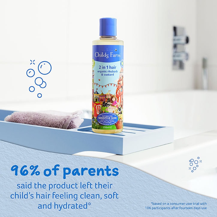 Childs Farm 2in1 Shampoo & Conditioner - Rhubarb & Custard 250ml GOODS Holland&Barrett