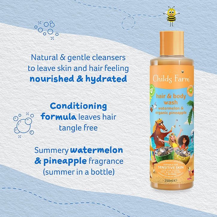 Childs Farm Hair & Body Wash - Watermelon & Organic Pineapple 250ml GOODS Holland&Barrett