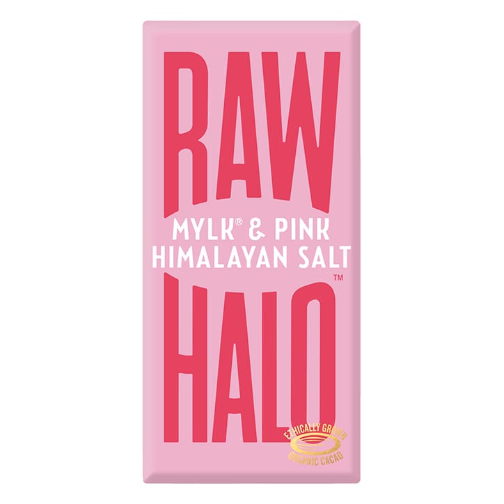 Raw Halo Vegan Mylk & Pink Himalayan Salt Raw Chocolate 70g GOODS Holland&Barrett