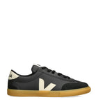 Low-Top Casual Shoes with Leather Upper and Rubber Sole