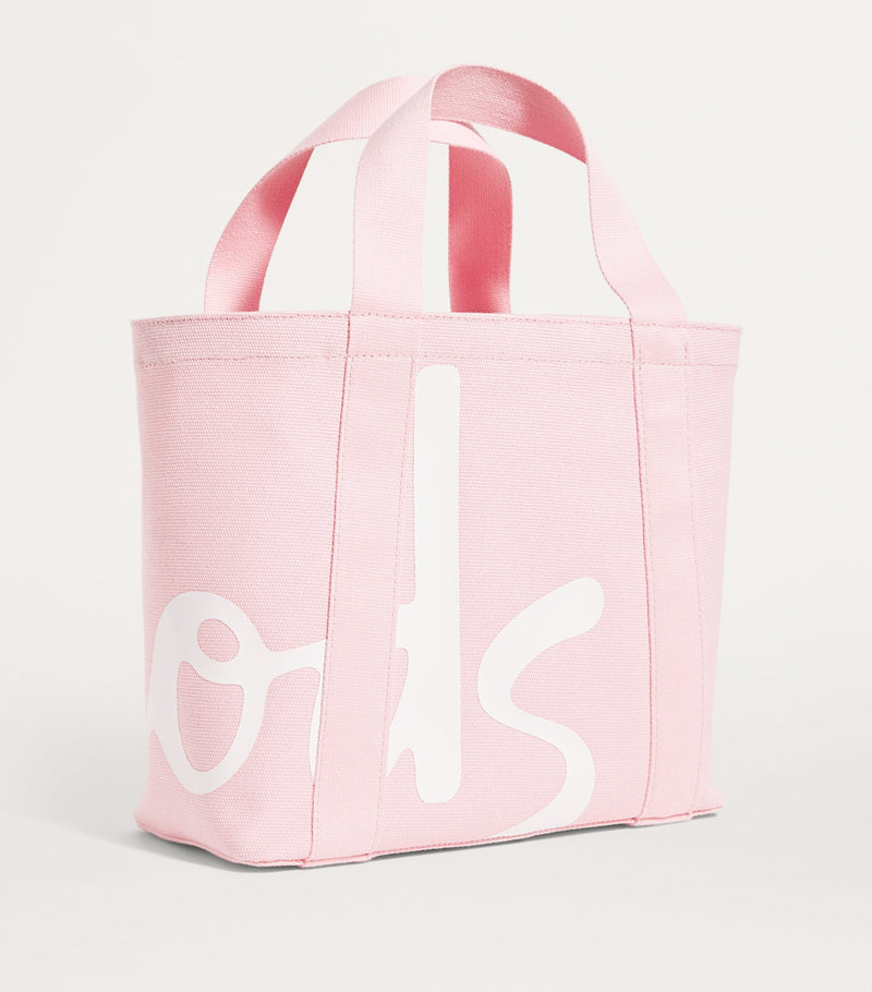 Harrods mini cotton logo tote bag candyfloss pink, UK version