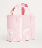 Harrods mini cotton logo tote bag candyfloss pink, UK version