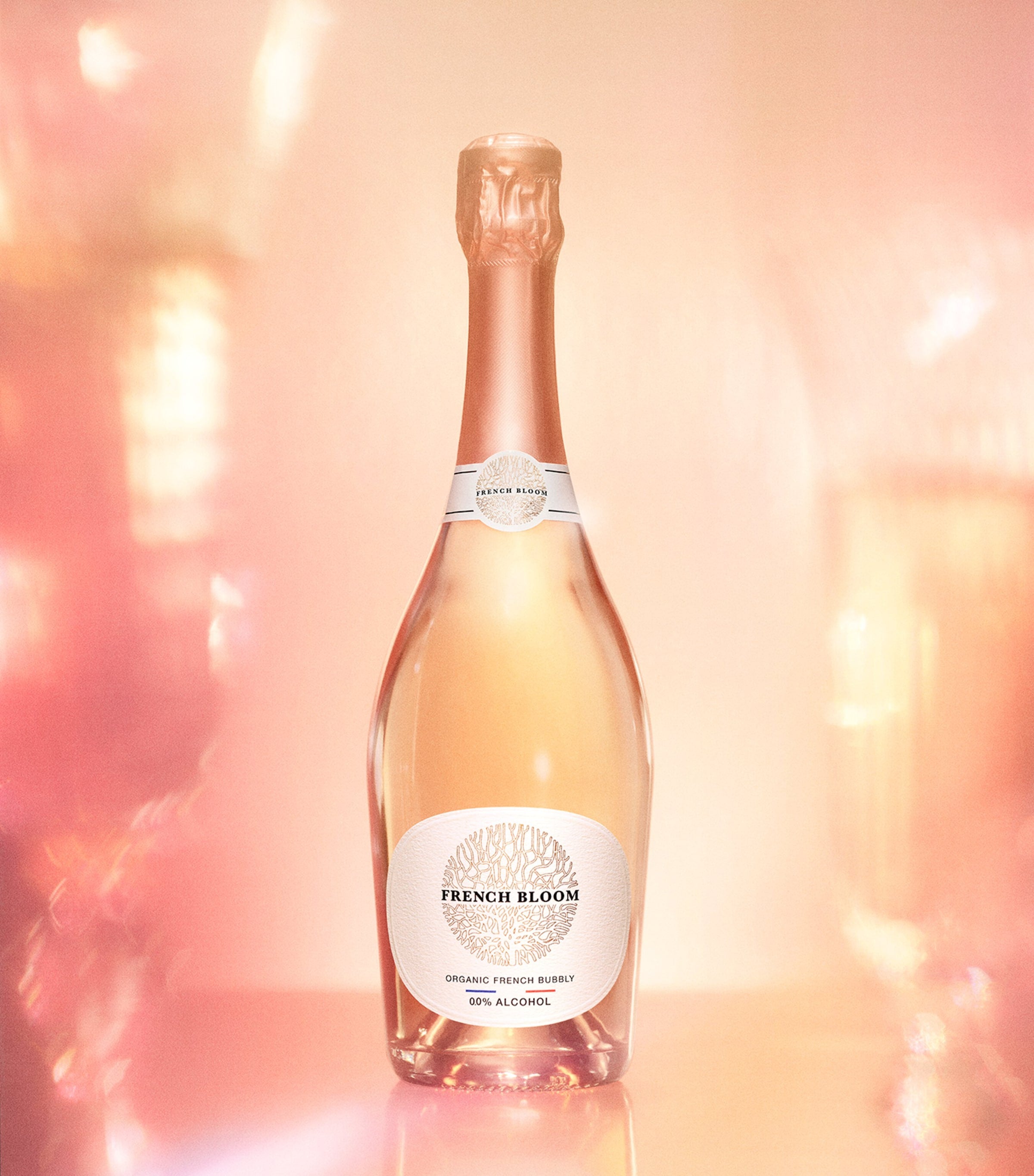 French Bloom alcohol-free sparkling rosé wine 75cl - British product