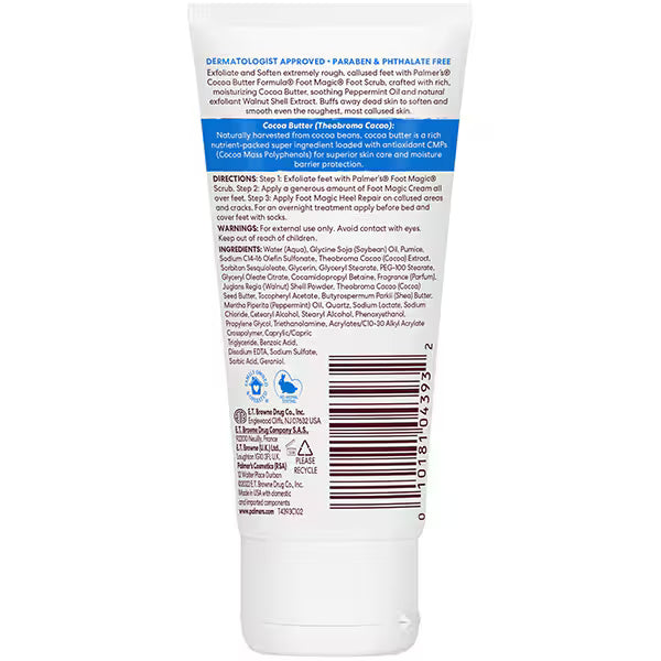 Palmer's Foot Magic Scrub 60g, imported from the UK