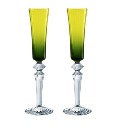 Harrods Baccarat Set of 2 Mille Nuits Champagne Glasses (170ml)- Buy online at McGrocer