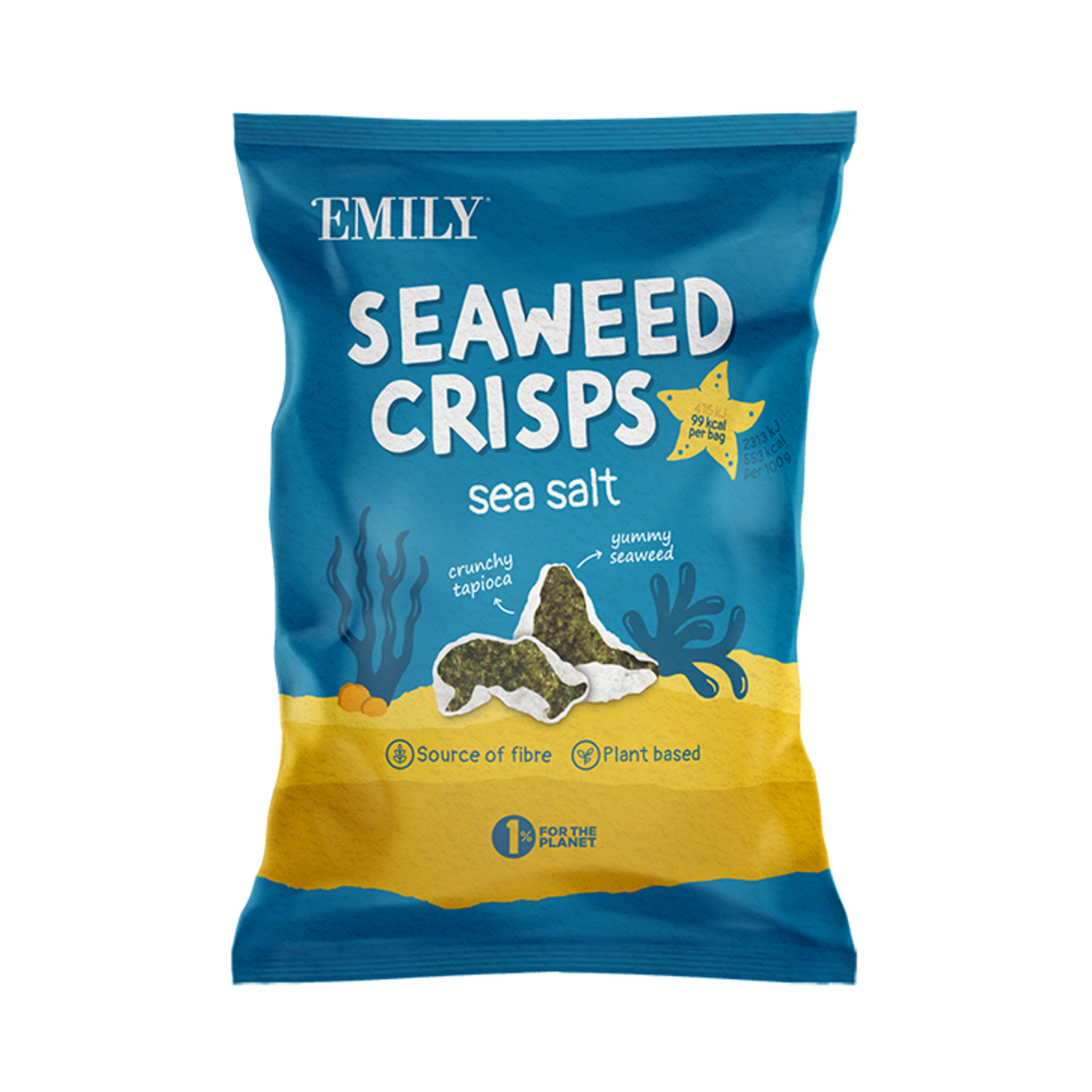 Emily Salt & Vinegar Seaweed Crisps 18g - Lightly Salted