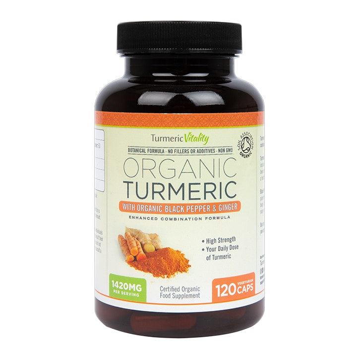 Turmeric Vitality Organic Turmeric with Organic Black Pepper & Ginger 120 Capsules