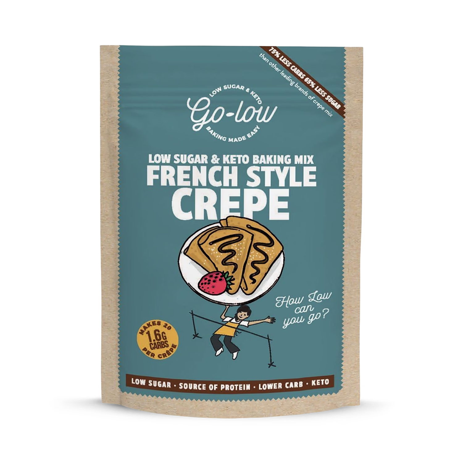 Go Low French style crepe mix 200g - British product