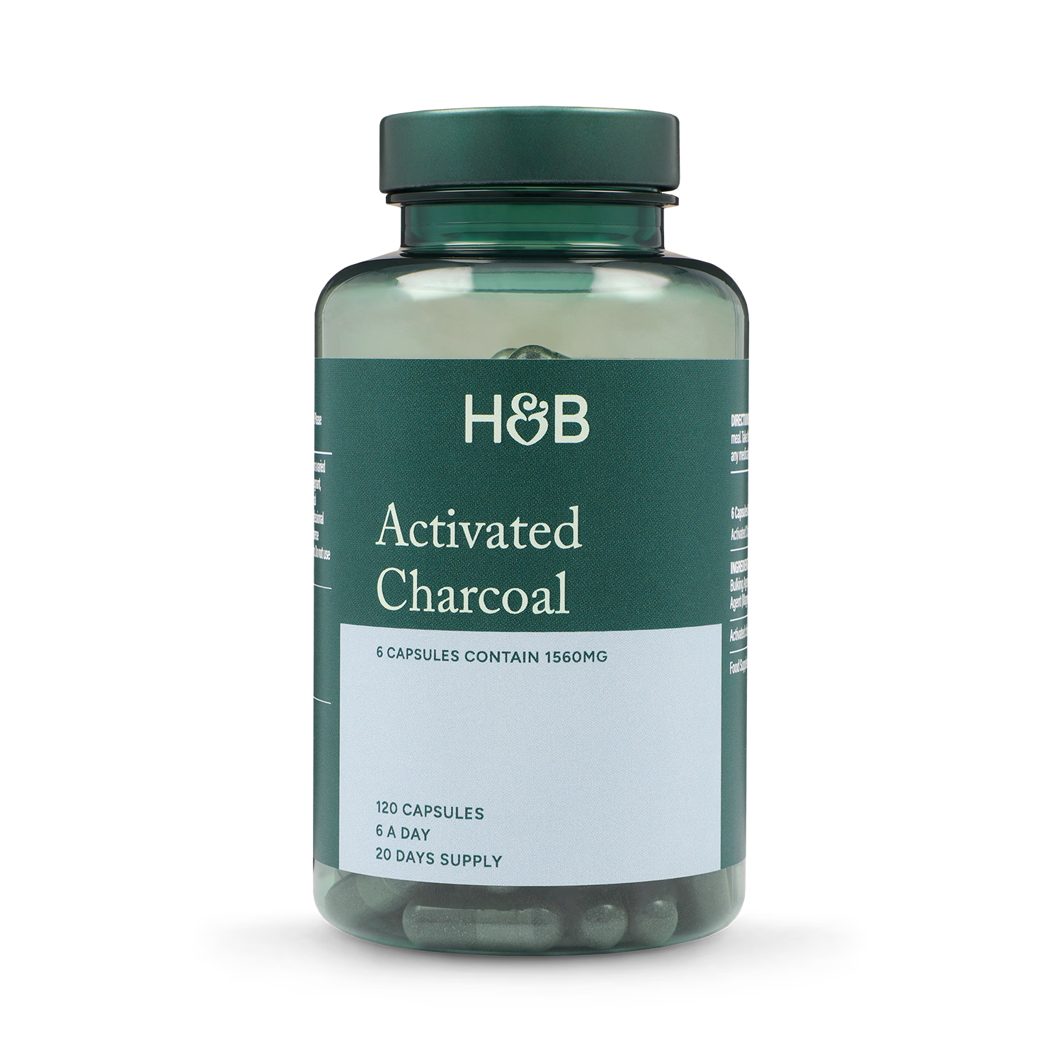 Holland & Barrett Activated Charcoal Capsules 120 count, UK version