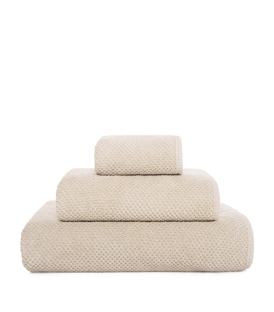 GRACCIOZA combed cotton washcloth with honeycomb weave, 30cm x 30cm, UK version