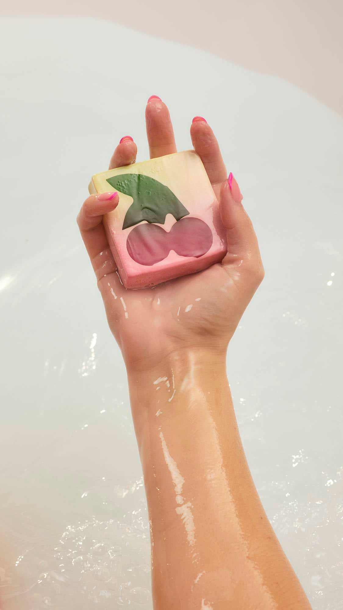 Lush Cherry On Top firm fruity soap bar - British product