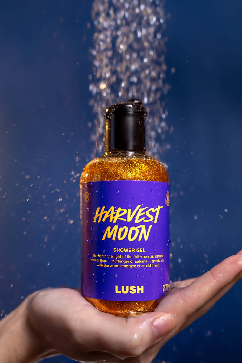 Lush Harvest Moon shower gel with osmanthus, imported from the UK