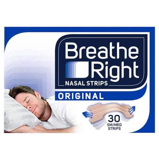 Breathe Right Congestion Relief Nasal Strips Original Small/Medium x30 Decongestant & sinus relief Sainsburys   