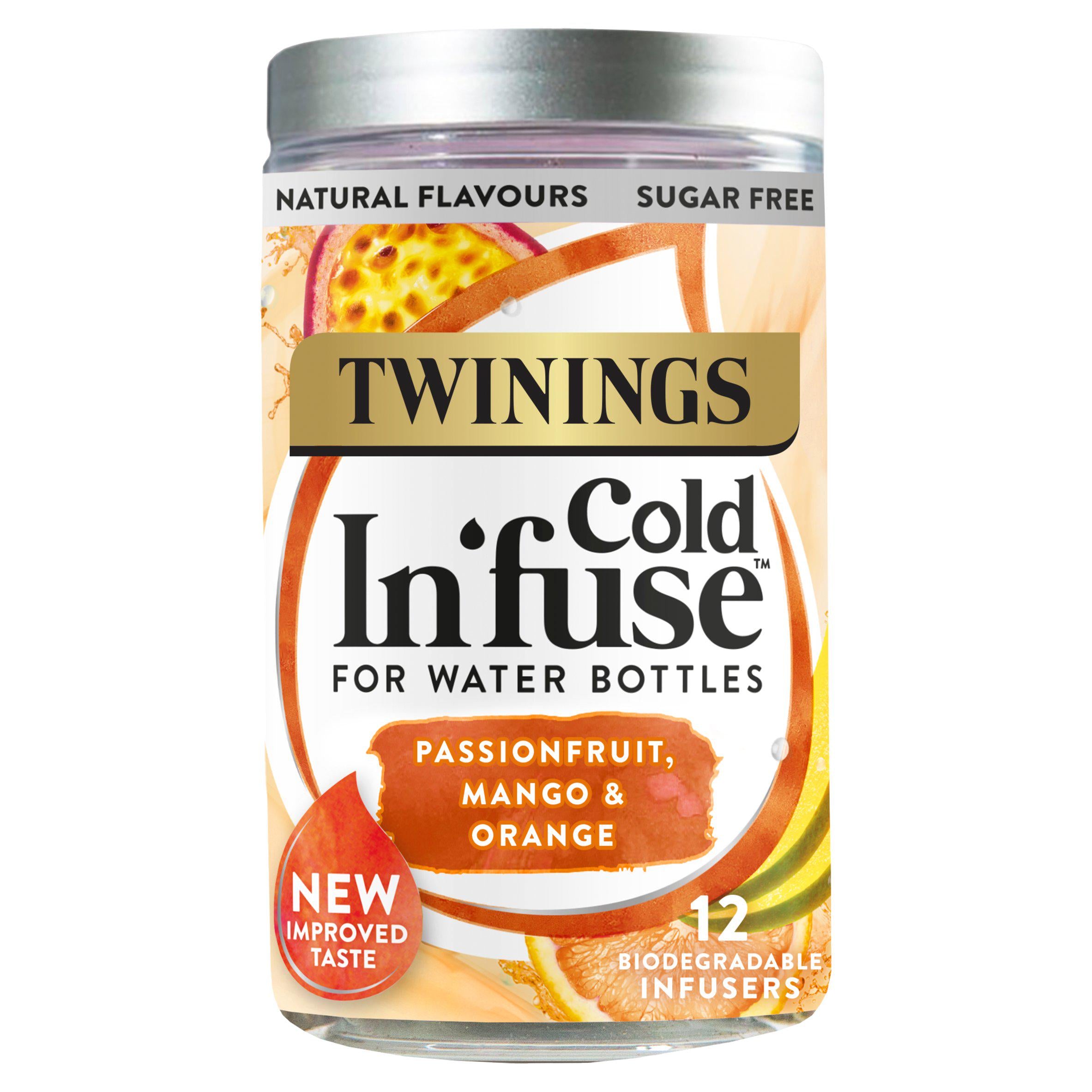 Twinings Cold In’fuse Passionfruit, Mango & Orange, 12 Infusers All tea Sainsburys   