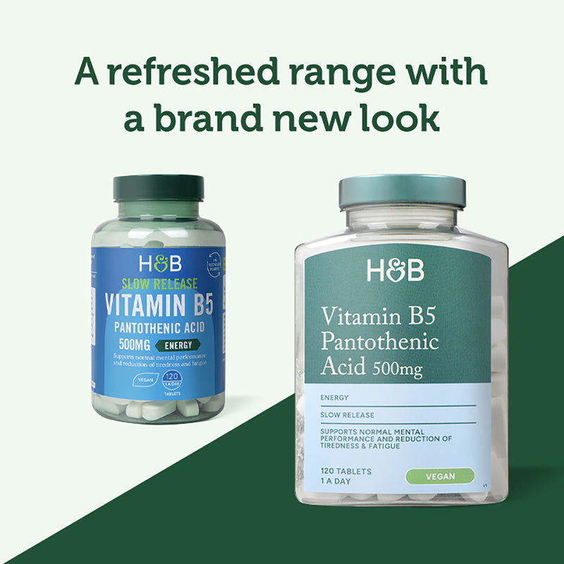 Holland & Barrett Vitamin B5 500mg 120 Tablets, UK version