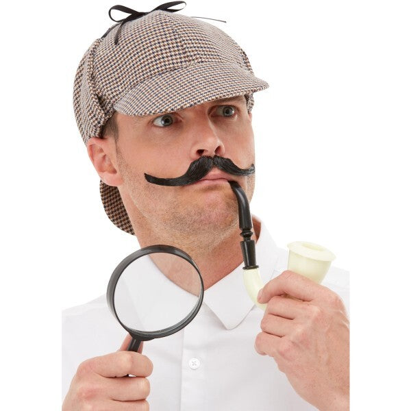 Smiffys detective kit with hat pipe and magnifying glass - British product