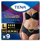 TENA Lady Silhouette Black Incontinence Pants Normal Large x9 bladder weakness Sainsburys   