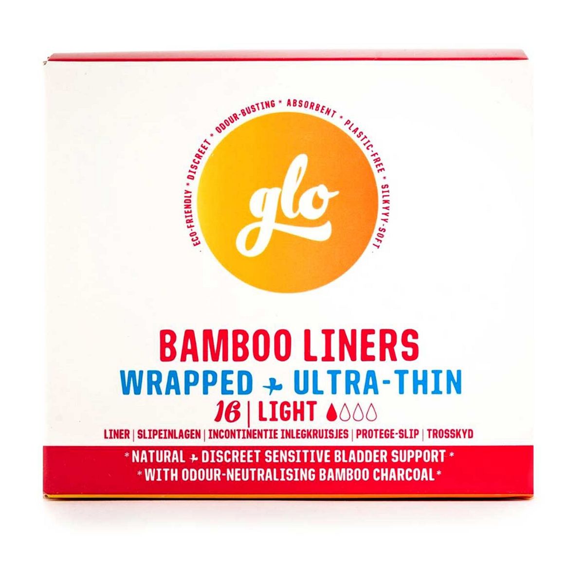 glo Bamboo Liners for Sensitive Bladder (16 liners) Women's Toiletries Boots   