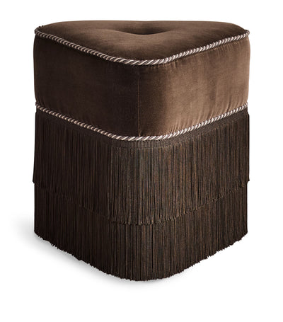 Harrods Soho Home Velvet Marta Footstool- Buy online at McGrocer
