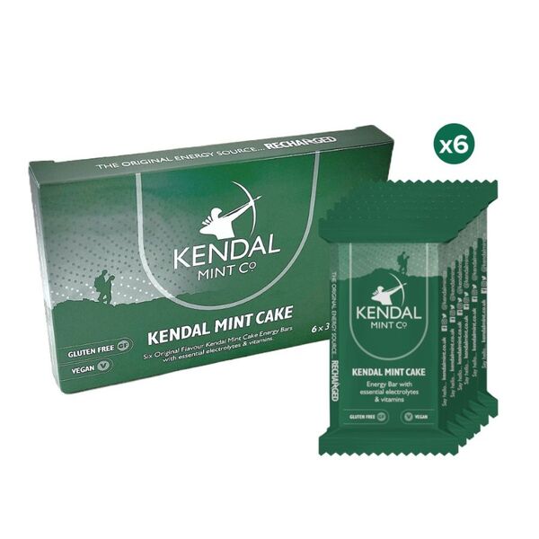 KMC NRG Bar Kendal Mint Cake original 6 bars, UK version