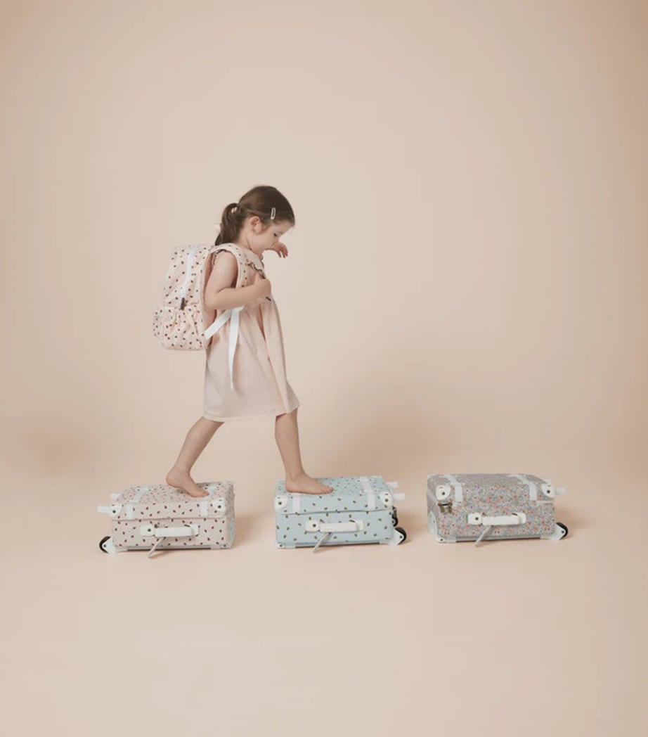 Olli Ella ladybug print See-Ya suitcase, imported from the UK