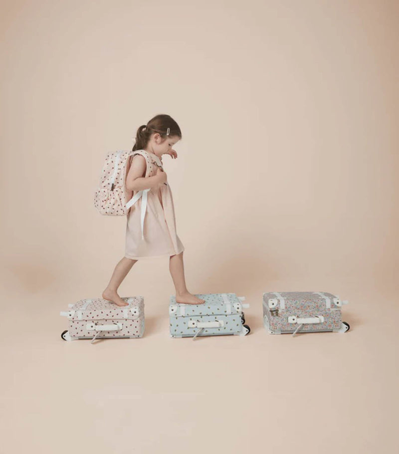Olli Ella ladybug print See-Ya suitcase, imported from the UK