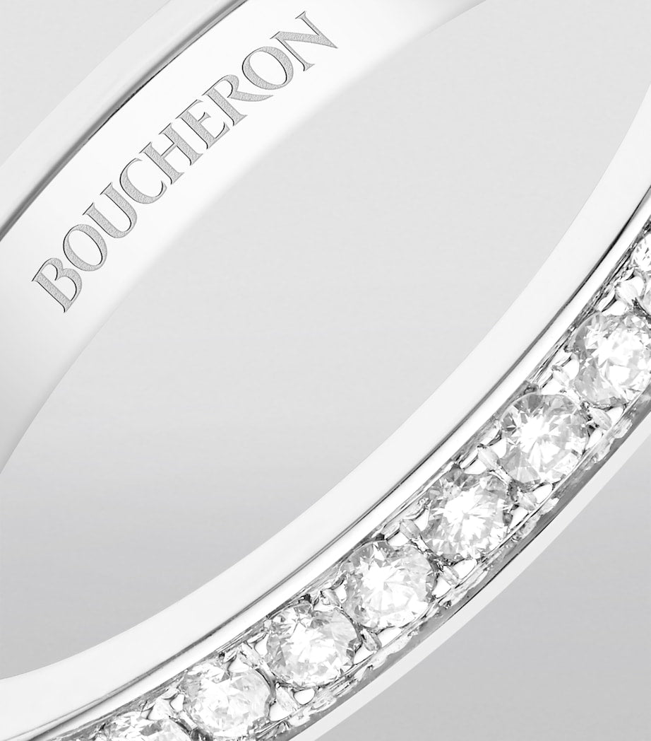 Boucheron platinum diamond wedding band, imported from the UK