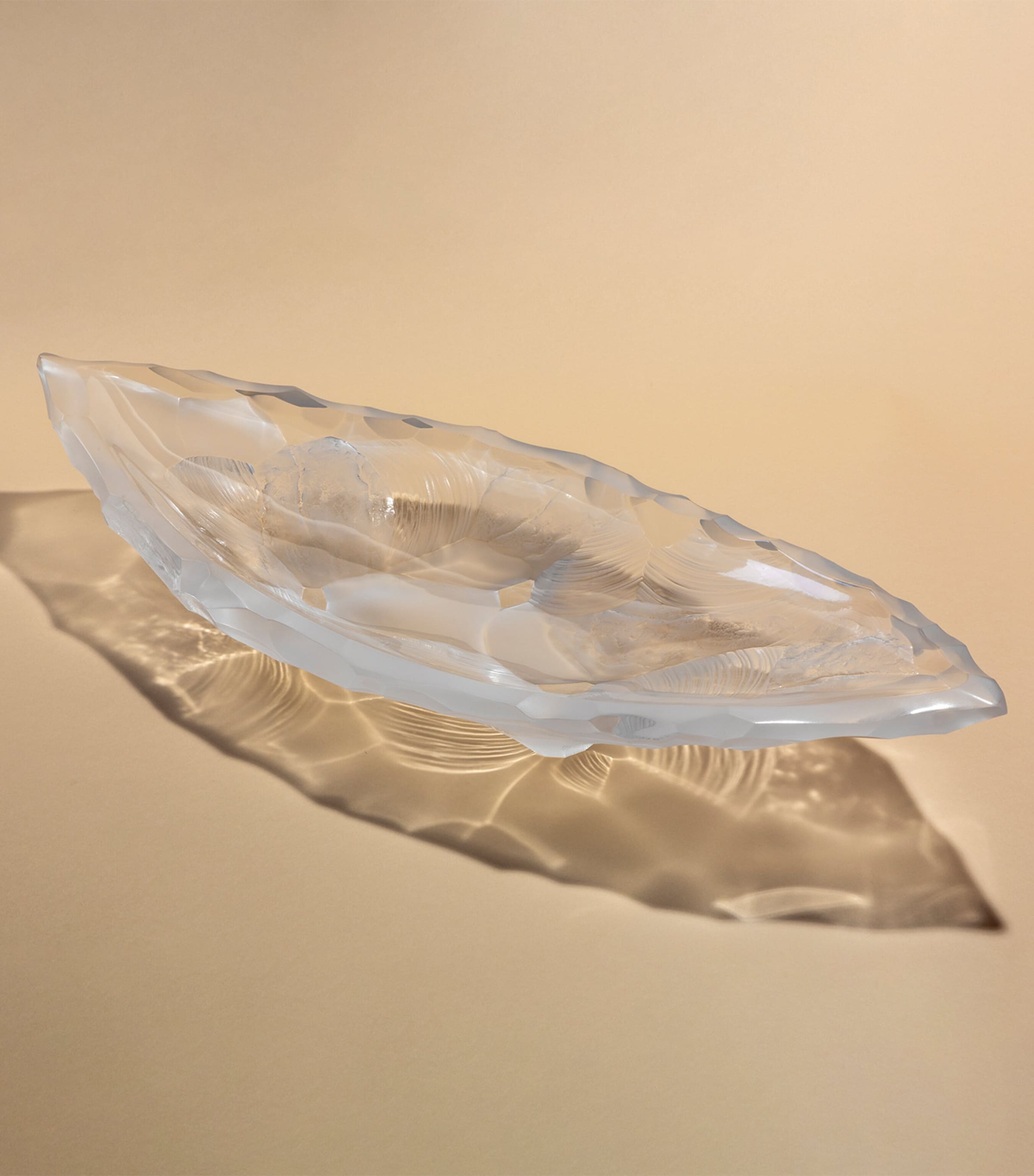 Lalique Silex Medium crystal bowl 46cm, UK version