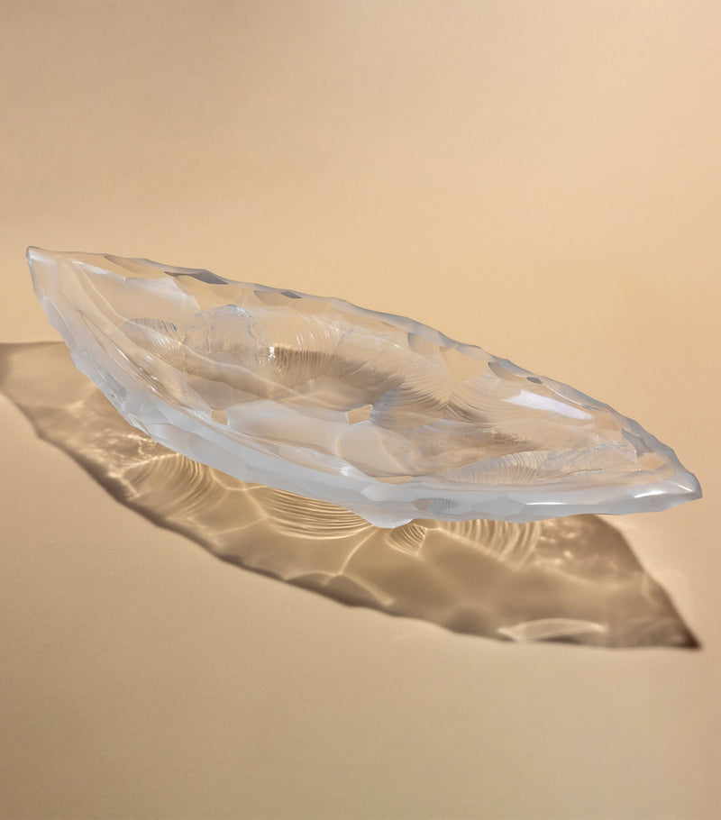 Lalique Silex Medium crystal bowl 46cm, UK version