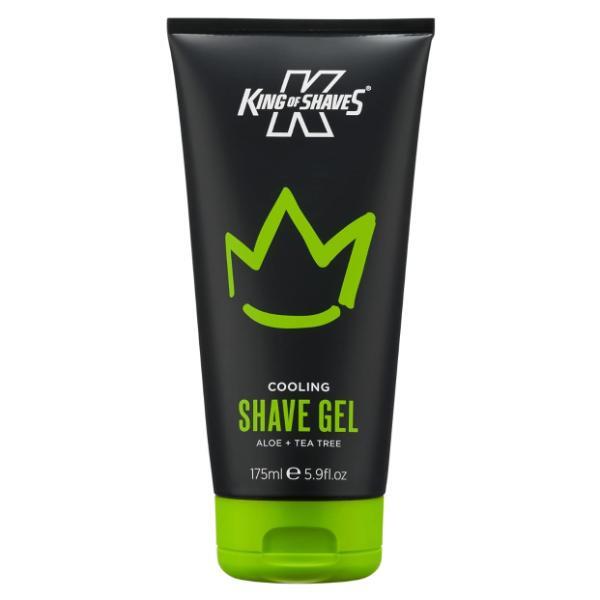 King of Shaves cooling shave gel aloe tea tree 175ml, imported from the UK