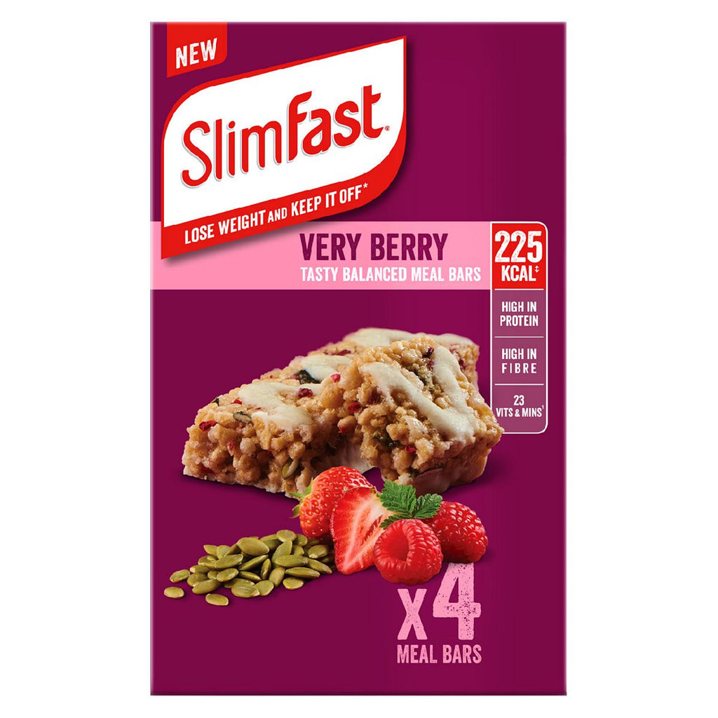 SlimFast Meal Replacement Bar Very Berry - 4 x 60g