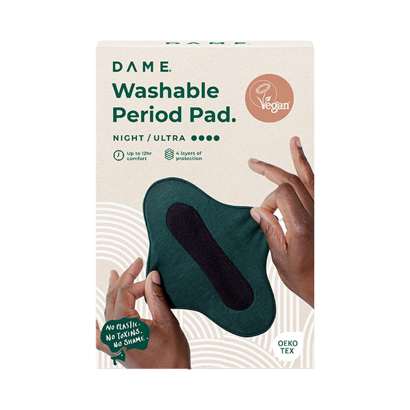 DAME reusable washable period pad night ultra - British product