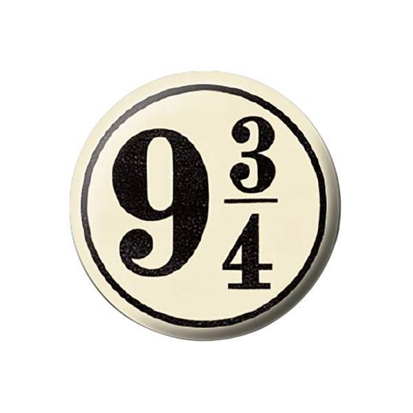 Harry Potter Nine and Three Quarters badge 25mm, UK version