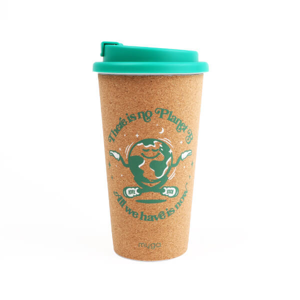 Myga double walled cork cup Planet B, imported from the UK