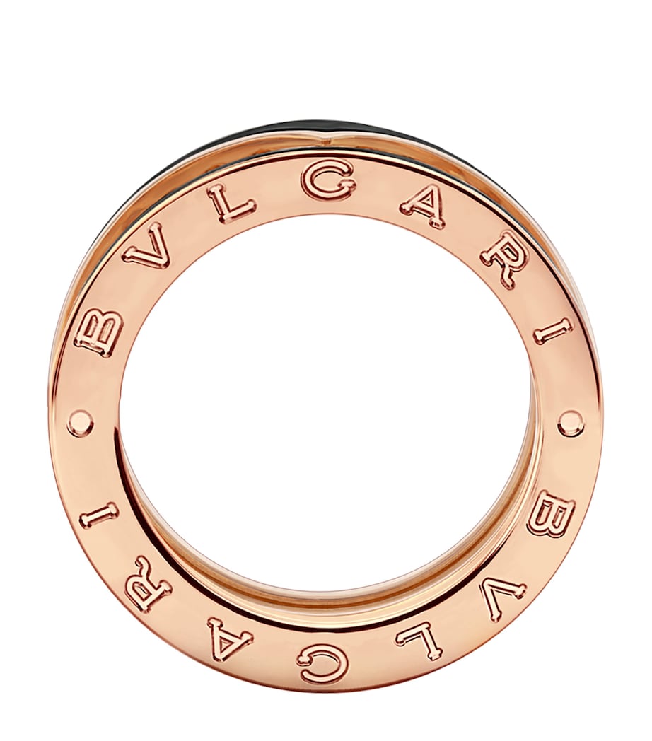 Bvlgari B.zero1 Rock two-band ring rose gold ceramic (British brand)