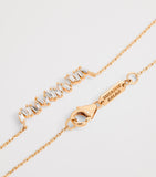 Suzanne Kalan rose gold diamond bar necklace, imported from the UK