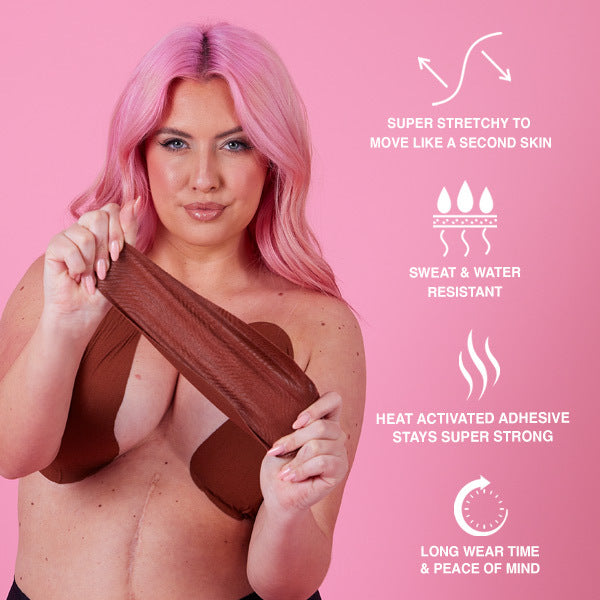 Perky Pear Breast Tape Brown F-G Cups, imported from the UK