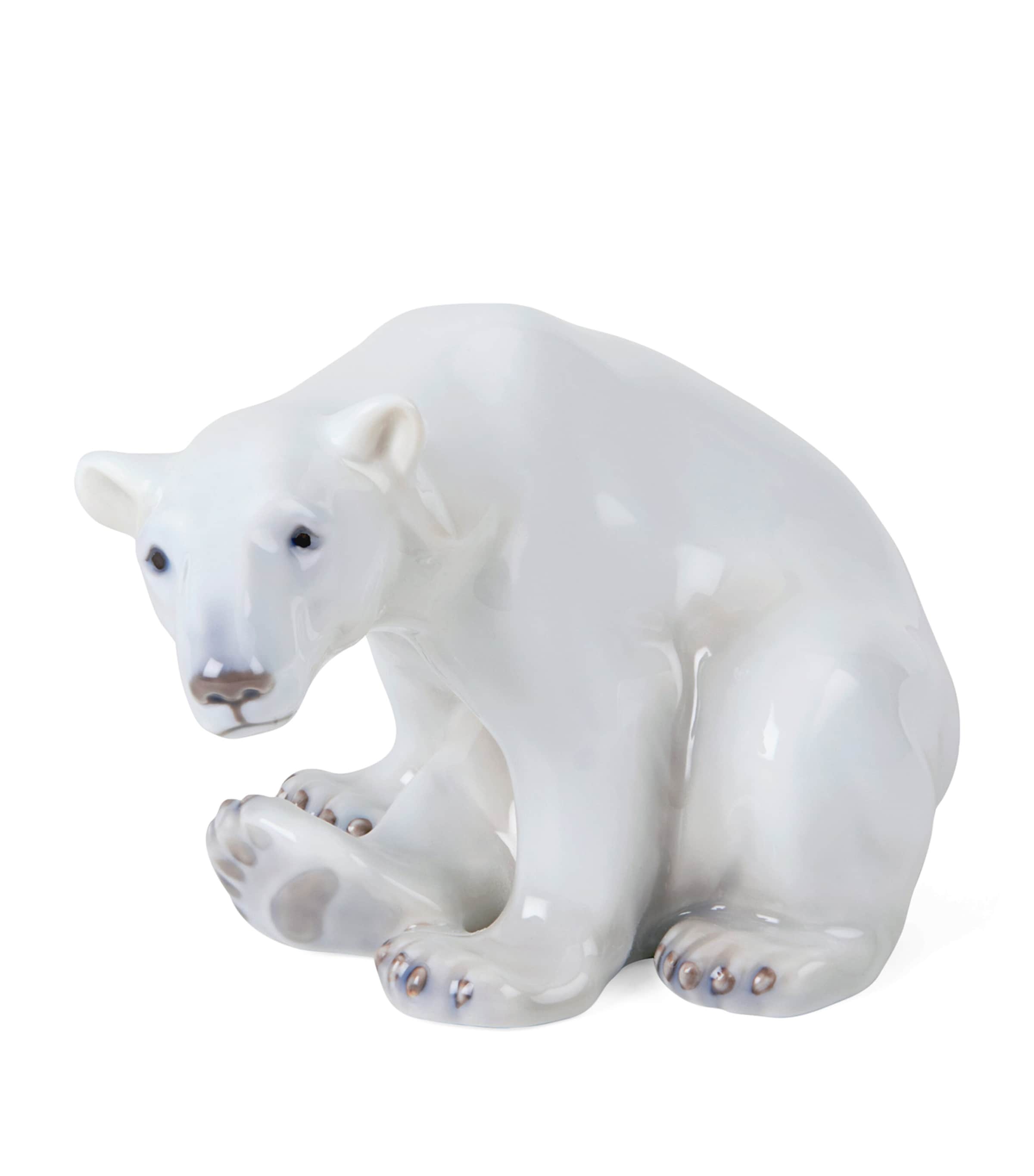 Royal Copenhagen porcelain polar bear figurine 12cm, imported from the UK