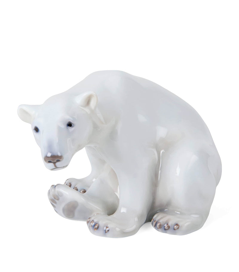 Royal Copenhagen porcelain polar bear figurine 12cm, imported from the UK