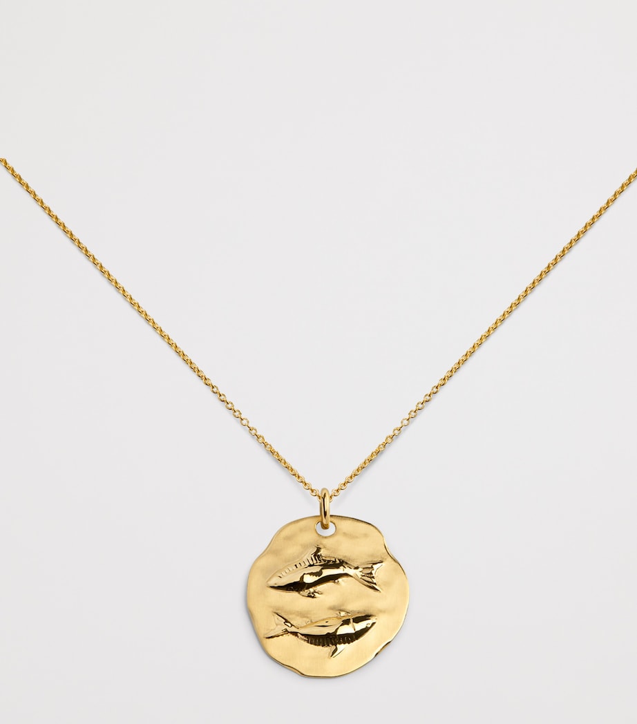 Monica Vinader Gold Vermeil Pisces Necklace, UK version